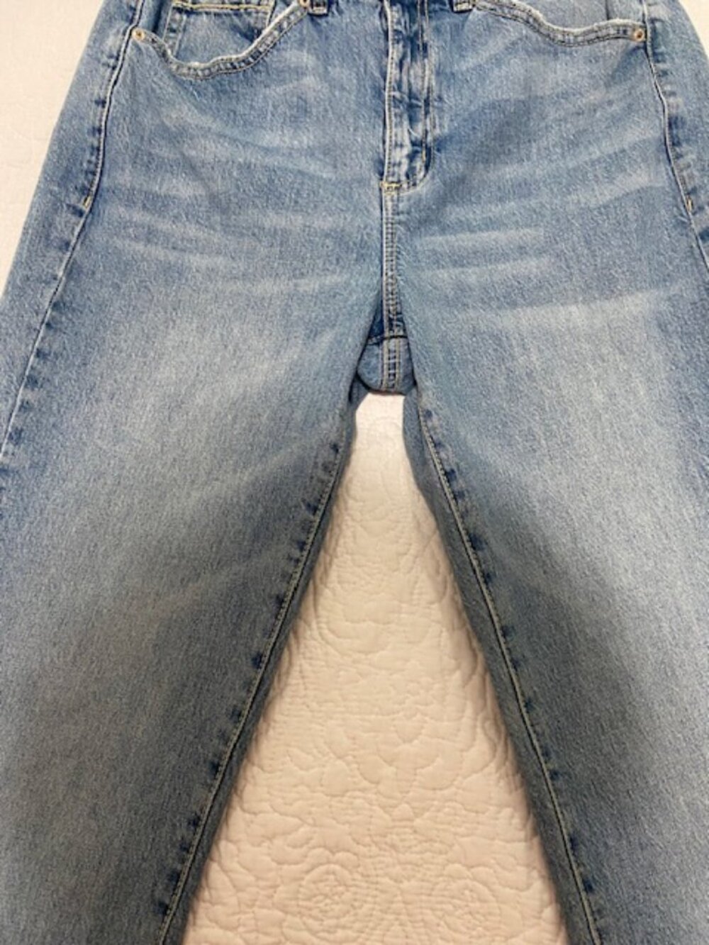 Garage Womens Jeans Distressed Blue Denim High Rise Straight Ankle F499 Size 07 - Picture 6 of 12